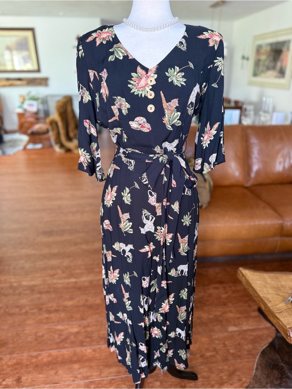 🦓 Hell Bunny Black Animal 🦒 Kingdom Romper Retro Pinup